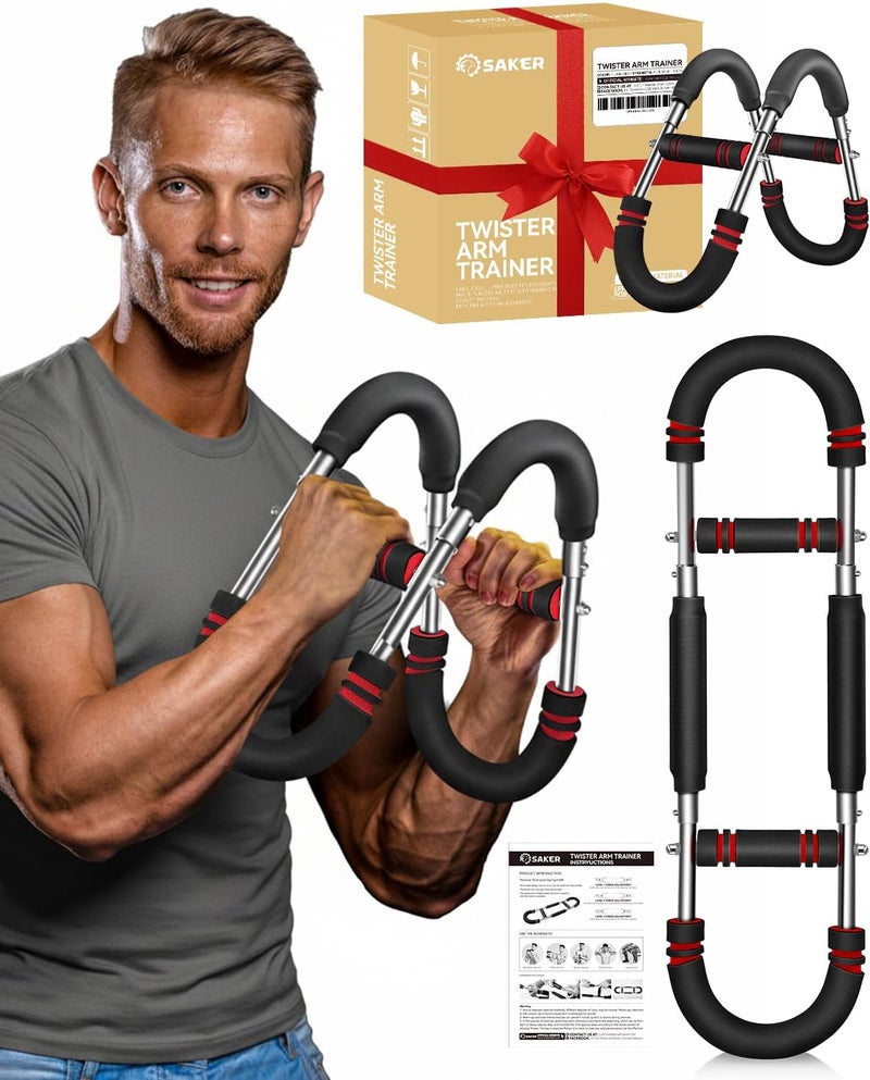 Saker 2026 New PowerTwist Arm Trainer, Adjustable Forearm Strengthener, Arm Exercise and Chest Workout Equipment for Home Gym, for Men, Ideas for Fitness Enthusiasts - Image 1